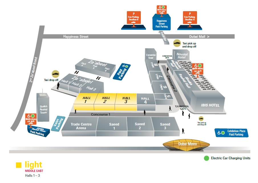 Venu map - Halls 1 - 3