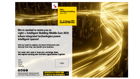 Light + Intelligent Building Middle East 2027 Personalised English Ecard